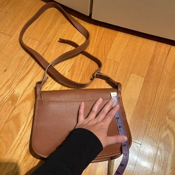 Longchamp Le Foulonne Leather Small Crossbody (Tan/Caramel Colour) - Picture 12 of 13